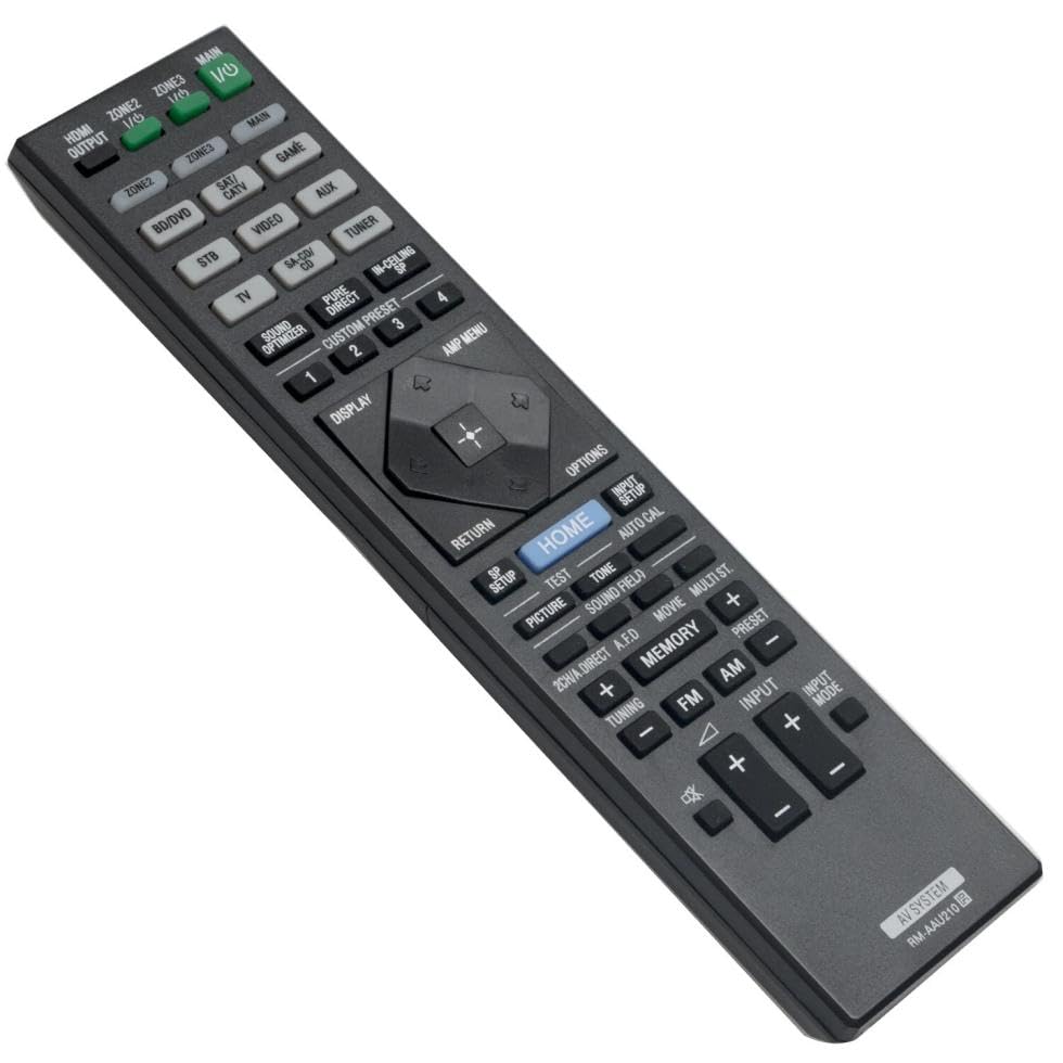 RM-AAU210 Replacement Remote Control for Sony AV Receiver Home Theater System in Living Rooms or Rooms, No Programming or Pairing Needed, Replace