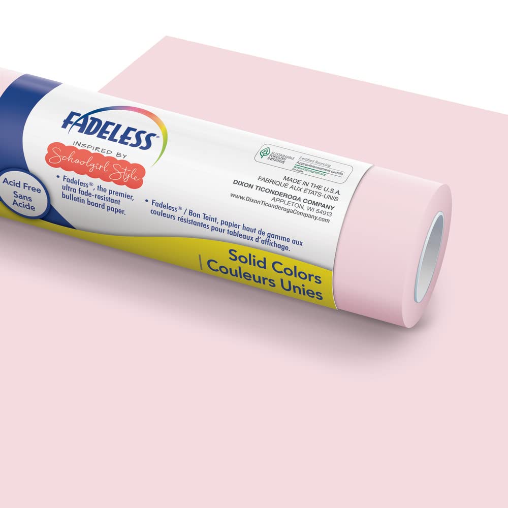 Fadeless Schoolgirl Style Bulletin Board Paper, Lavender Haze, 47.25" x 12', 1 Roll