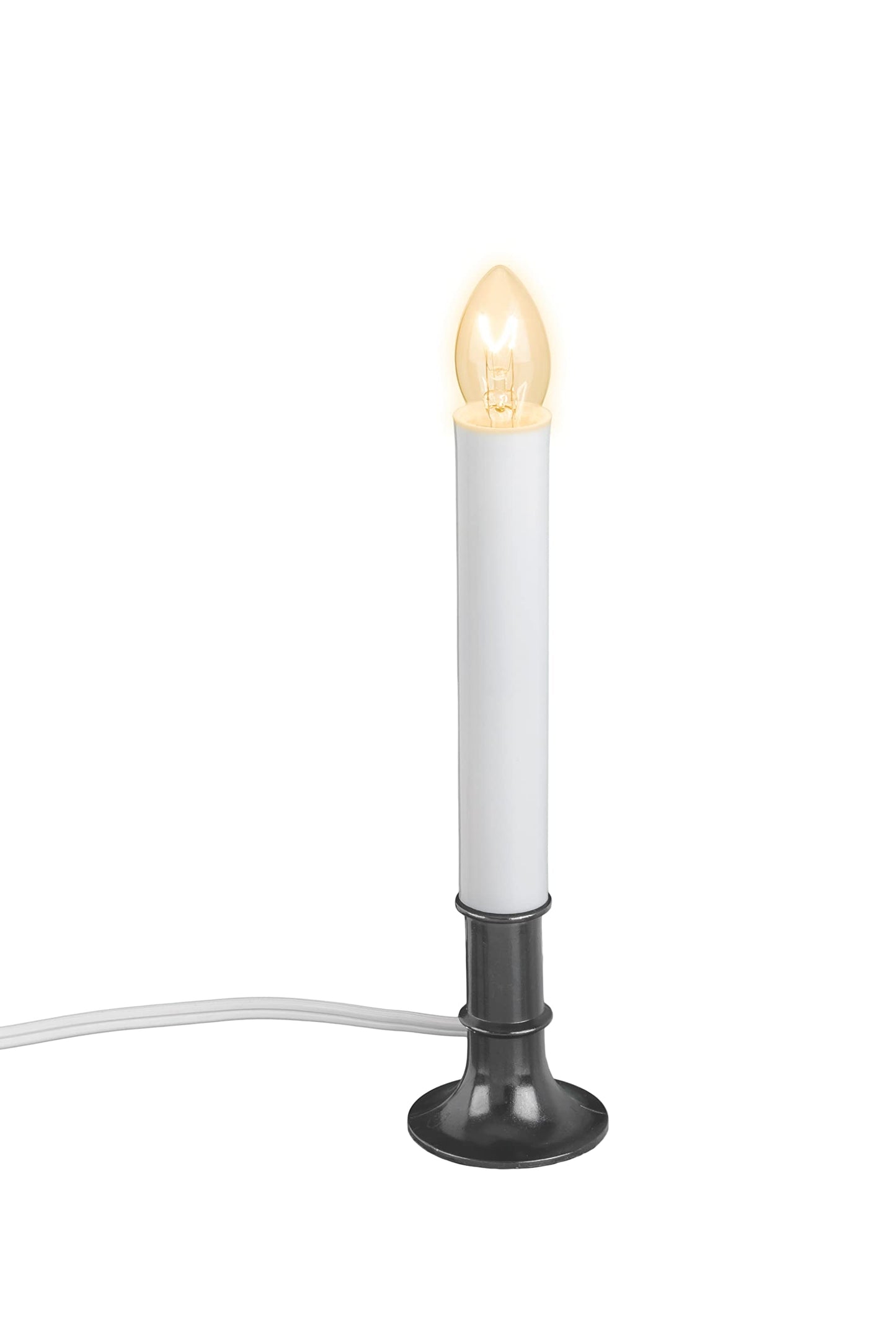 Xodus Innovations AC1180 Electric Plug-in 8.25 inch Flameless LED Window Candle with Dusk to Dawn Light Sensor Timer, Nickel Colored Base