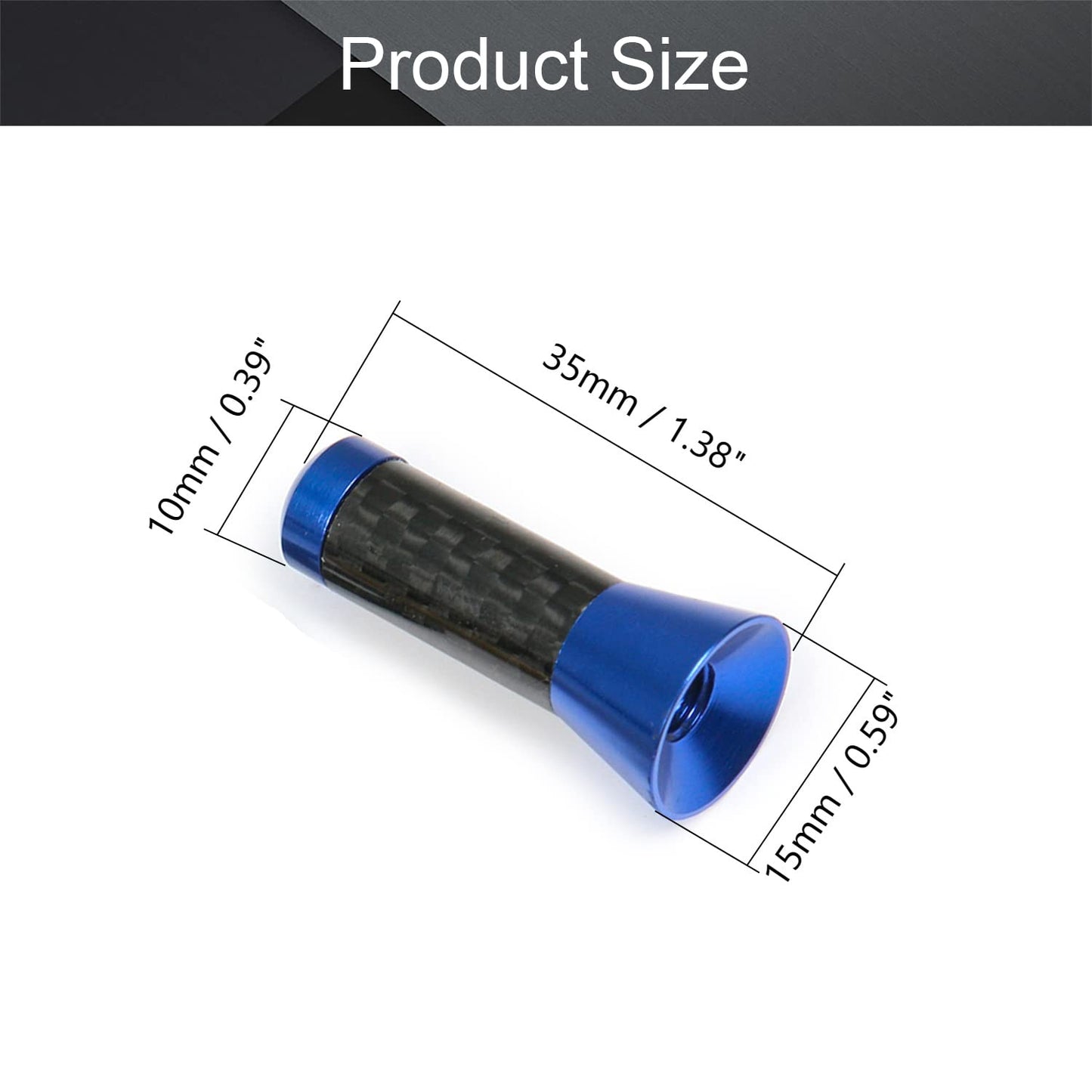 Othmro Universal 3.5cm Carbon Fiber Screw Aluminum Alloy Car Short Radio Antenna 1 pcs