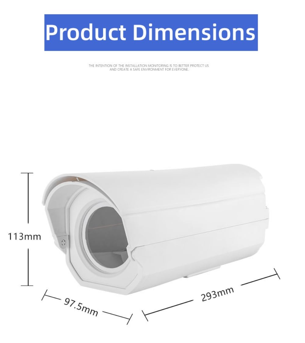 Coolotic CCTV Security Housing Indoor Outdoor Camera Box Weatherproof Junction Box Shell for CCTV Heavy Duty Surveillance Camera Wall Mounting Bracket