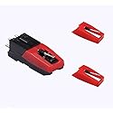 Turntable Record Player Cartridge Replacement, with 3pcs Ceramic Needle Stylus for LP Phonograph Record Player