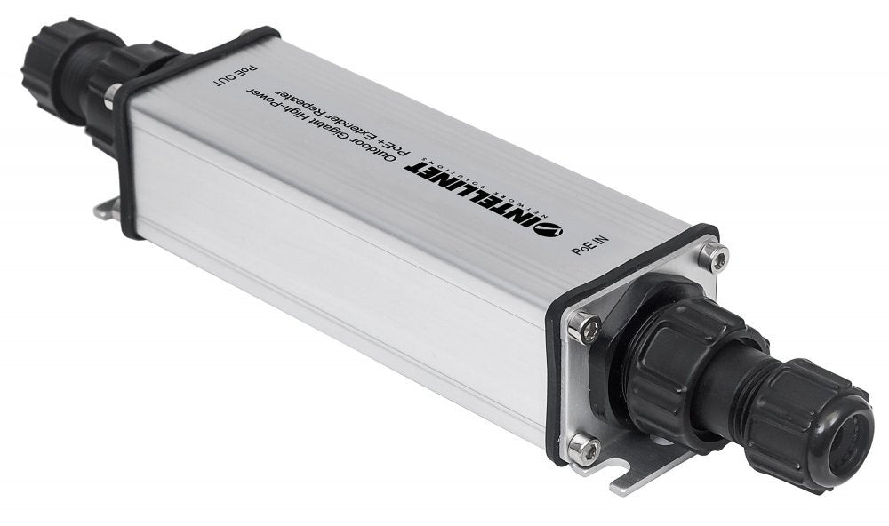 Intellinet Outdoor Gigabit PoE+ Extender, IP65, 25W, 328 Ft Range