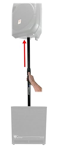 Rockville GASPOLE-A Air Assist 35mm Pole Mount, Auto Lift, Steel Construction, 33.5-55" Adjustable Height, for Subwoofers with Standard Pole Socket