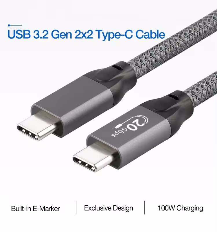 USB C to USB C High Speed Data Transfer, Video, Display, Monitor, Docking Station Cable for MacBook, Laptop, PC, HP, MNN, KYY, ARZOPA, InnoView