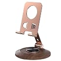 ZYEUNAGNB Adjustable Cell Phone Stand,360 Rotating Foldable Desktop Cellphone Stand with Anti-Slip Base Portable Phone Holder for iPhone 17 16 15 14