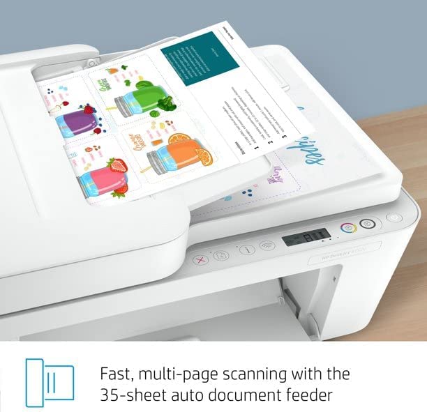 HP DeskJet 4152e Wireless Inkjet Color All-in-One Printer, Print Copy Scan, Instant Ink Ready, 35 Sheet ADF, WiFi USB Connectivity, White, W/Valinor