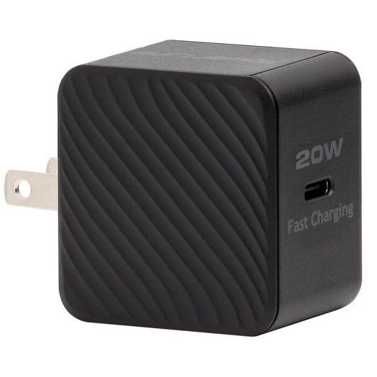 PowerLine 20W Intelligent PD3 Charger - AC/DC Wall Plug Adapter, USB-C Output, Black, 60000