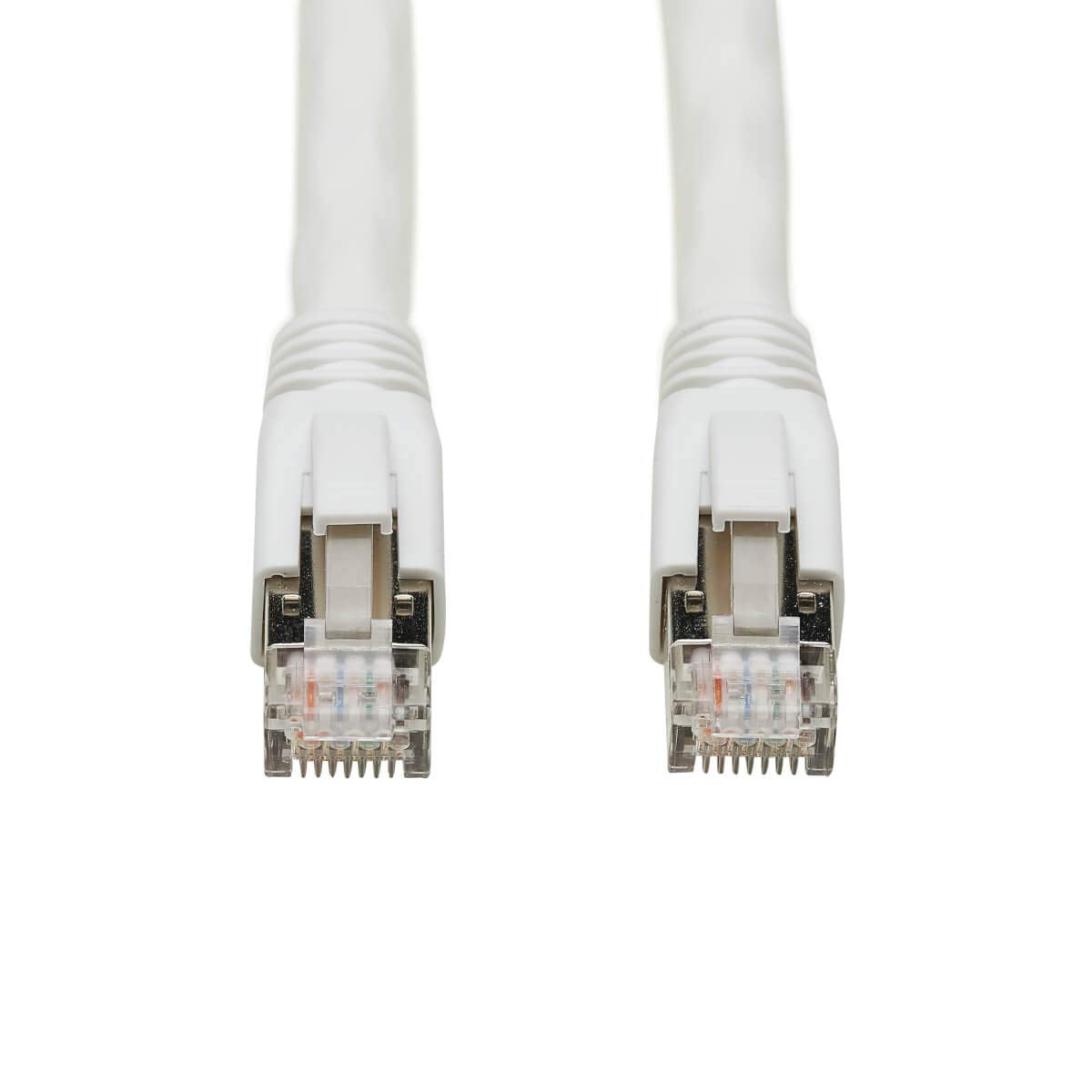 TRIPP LITE Cat8 Snagless Ethernet Cable, 25G/40G Certified Network Patch Cable, 22 AWG S/FTP, PoE, White, 15 Feet / 4.5 Meters, Lifelong Warranty