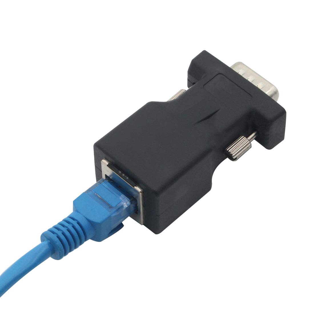 DB9 RS232 Female Port to RJ45 Female Connector Card DB9 Serial Port Extender to LAN CAT5 CAT6 RJ45 Network Ethernet Cable Adapter