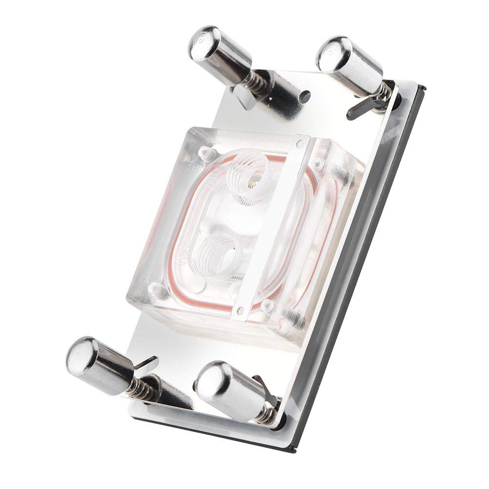 CPU Water Block 55x55mm Copper Base, 0.3mm Micro CPU Water Cooler, Water Block Water Cooling Block for AM2 / AM2 + / AM3 / AM3 + / AM4 / FM2 + CPU