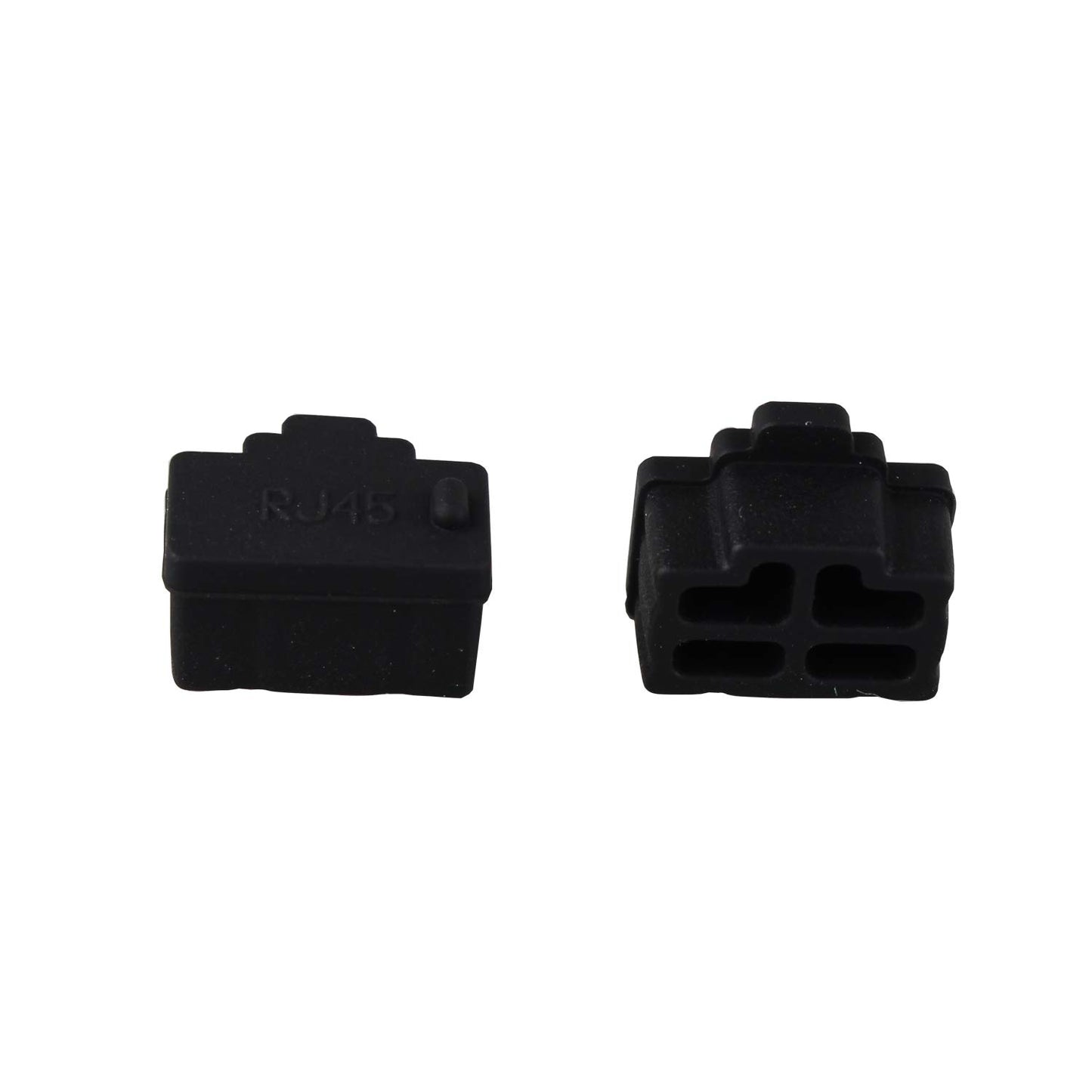Futheda 15PCS Silicone Ethernet Hub Port RJ45 Anti Dust Cover Cap Protector Connector Plug Compatible with Computer TV Router Black
