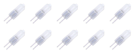 10 Pack SOFT FROSTED LENSE 10 Watt AC DC 12V Light Bulb Replacement JC G4 2Pin Base Halogen Kitchen Table Pendant Lamp 12 Volt 10W Bi-Pin Warm Clear