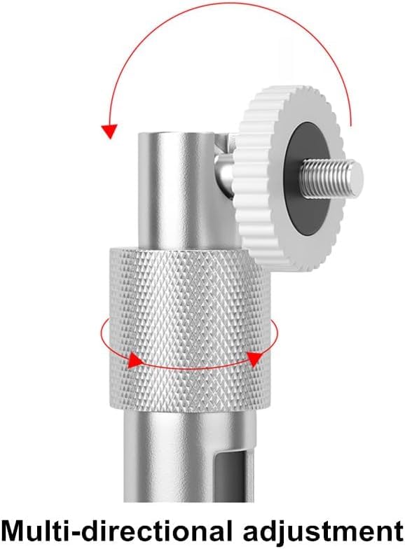 FINXRoll 11.81"-23.62" Silver Telescopic Security Camera Mount, Multi-Angle Wall/Ceiling Bracket for Arlo/Amcrest/Wansview