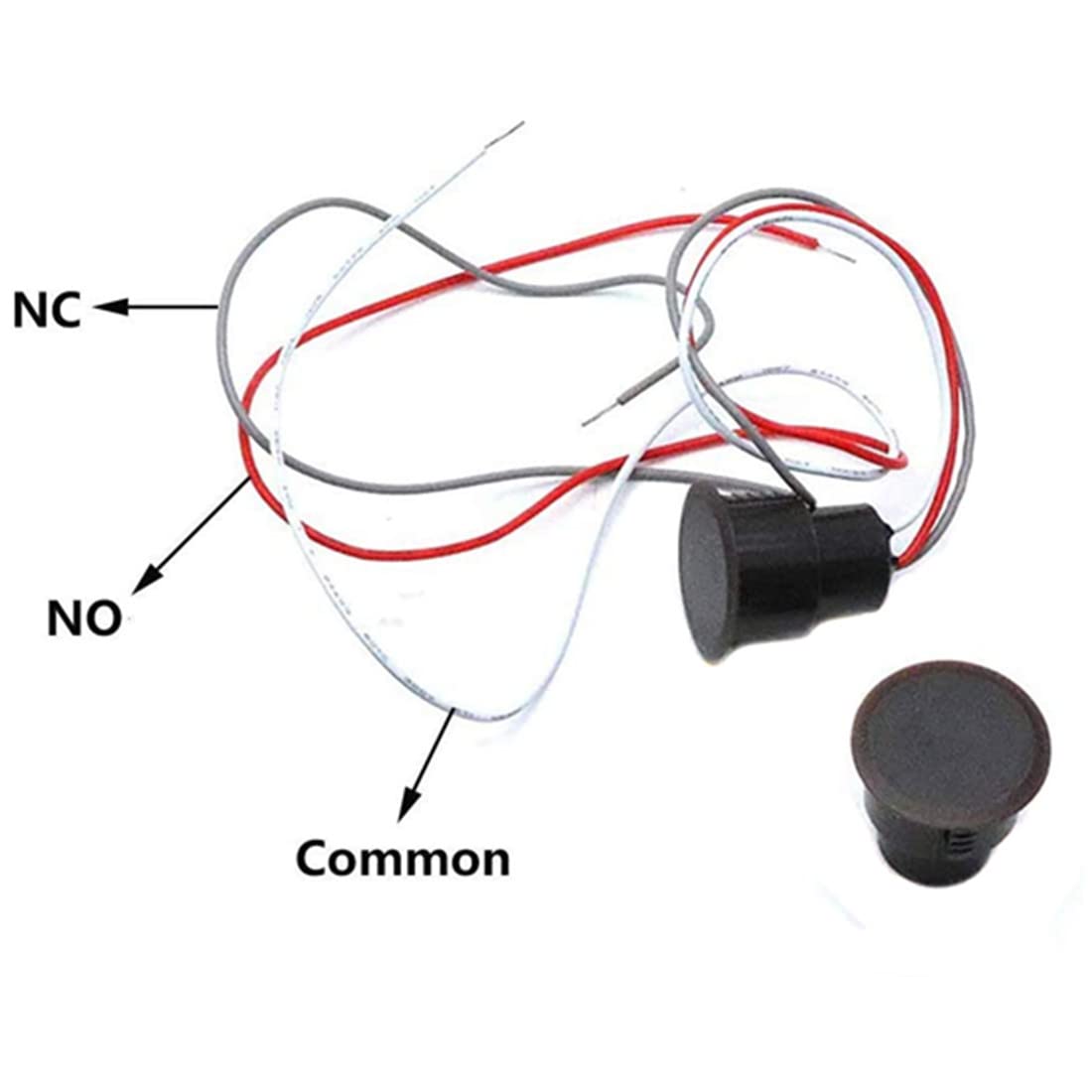 RC-36 NC+NO Recessed Wired Security Window Door Contact Sensor Alarm Magnetic Reed Switch Brown - (4 Sets)
