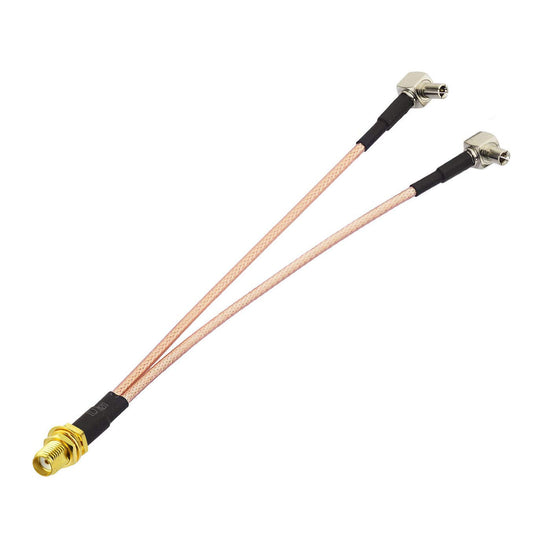 Bingfu 4G LTE Antenna Adapter Splitter SMA Female to Dual TS9 Connector Coaxial Pigtail Cable 6 inch 15cm Compatible with 4G LTE Mobile Hotspot MiFi