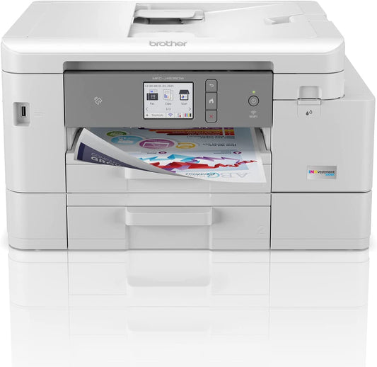 Brother MFC-J4535DW INKvestment Tank All-in-One Color Inkjet Printer with NFC, Duplex and Wireless Printing Plus Up to 1-Year of Ink in-Box, Works