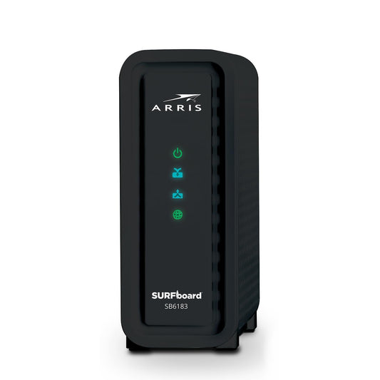 ARRIS (SB6183) -Cable Modem - Fast DOCSIS 3.0 16x4 Gigabit, [Check with your provider for compatibility], 1 Gbps Port, 400 Mbps Max Internet Speed, 2