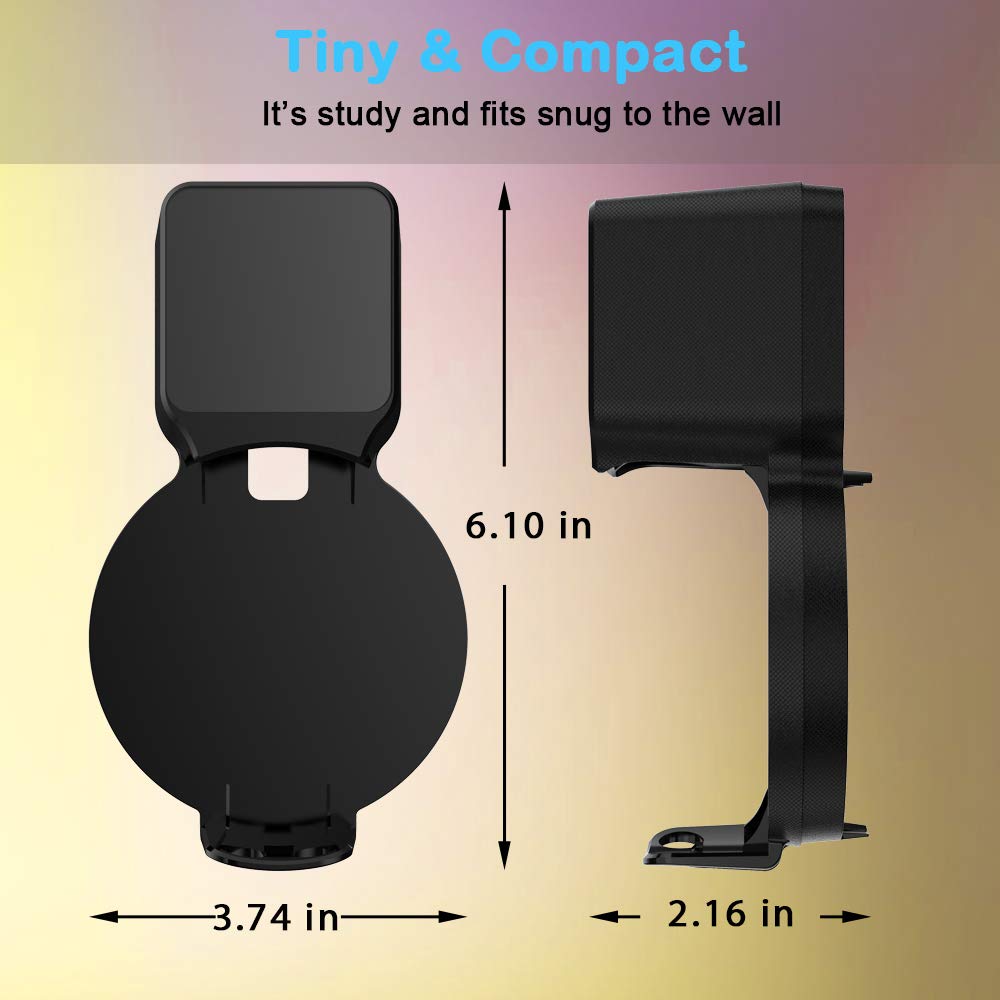 Maxonar Echo Dot Wall Mount Holder, Echo Dot Mount 3rd Generation Compatible with HomePod Mini, Clever Echo Dot Accessories with Built-in Cable
