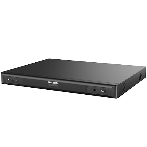 INNOSECU 12MP 32 Channel AI NVR, IP Video Recorder Supports 12MP/8MP/6MP/5MP/4MP IP Cameras, Face Detection, Human/Vehicle Detection, 4-SATA Up