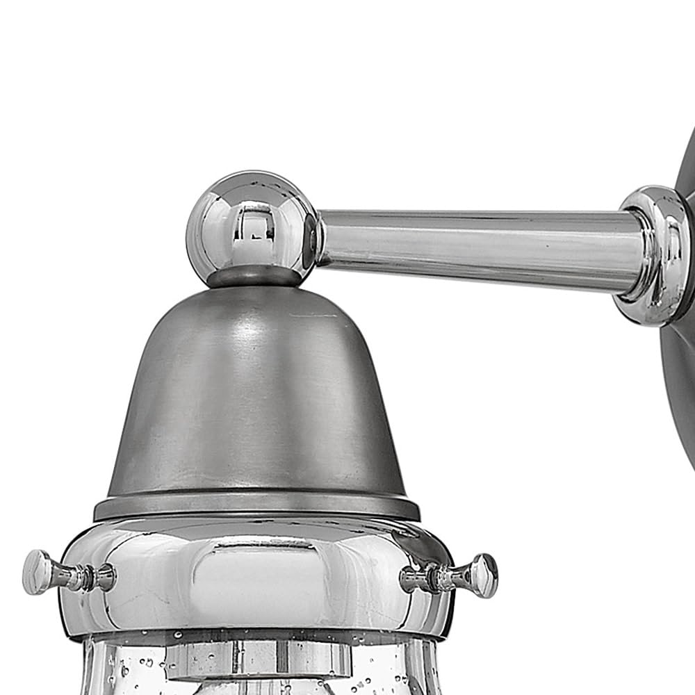 Hinkley Academy 67002EN 12.5" One Light Wall Sconce - 1-10w Med. LED Bulb Required, Clear Seeded School House Glass - English Nickel