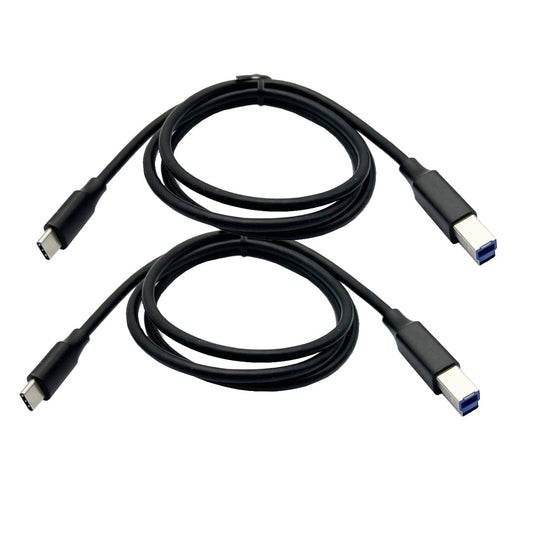 Seadream USB C to USB B Printer Cable; 2Pack Superspeed USB 3.1 USB C Printer Cable - USB Type C to Type B,5Gbps,1m / 3 ft -