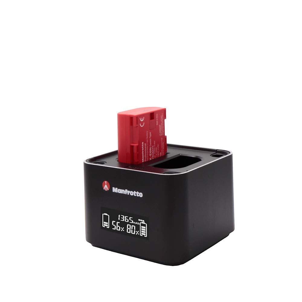 Manfrotto Pro Cube Professional Twin Charger, for DSLR Cameras, Compatible with Canon