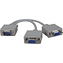 QVS CC320Y 8 in. HD15 Male to 2 HD15 Female VGA Video Splitter Cable by QVS