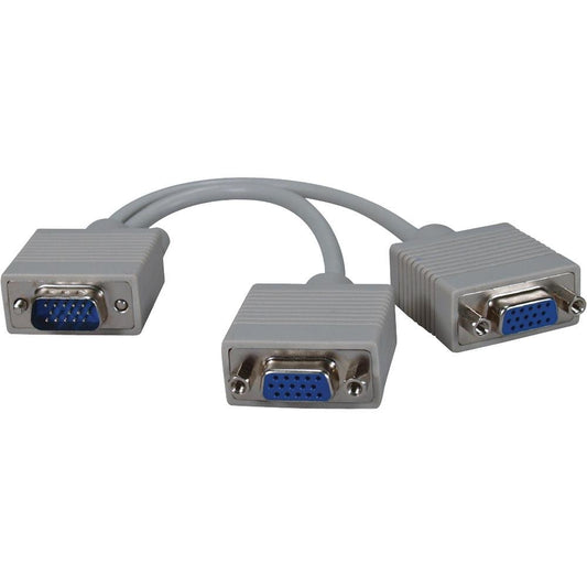 QVS CC320Y 8 in. HD15 Male to 2 HD15 Female VGA Video Splitter Cable by QVS