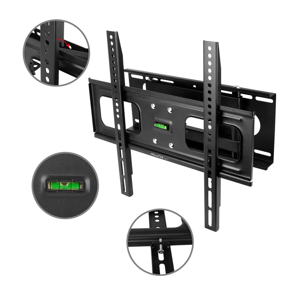 iMounTEK Tilting TV Wall Mount Bracket for 32" to 55" LED/LCD/OLED/Plasma Flat Screen TV. Full Motion Swivel Articulating Dual Arms, 99 LBS Hold