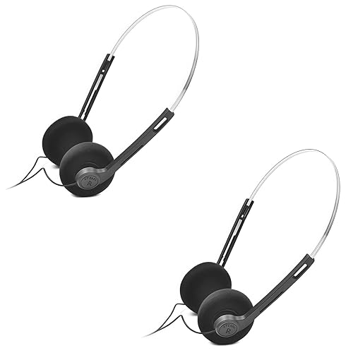 Junfamilee Retro Lightweight Earphones,Over-Ear Headphone,Vintage Feelings Underwire Headphones,Hi-Fi Stereo Earphone Headset,Headphone,for Most…