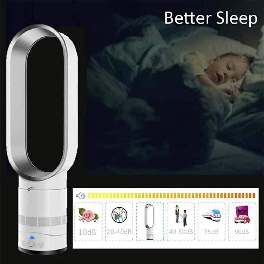 Bladeless Fan, Oscillating Fan, Standing Fan, Tower Fan, Quiet, Suitable for Bedroom Living Room Home Office (Color : Silver) (Silver)