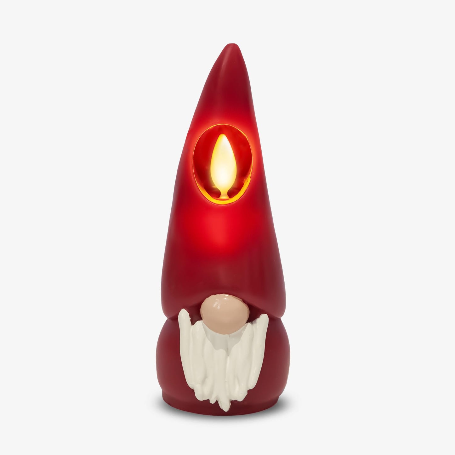 Luminara Gnome Figural Flameless LED Candle - Green 2.2" x 6" - Battery Operated Christmas Winter Decoration Real Wax Unscented Home Decor Indoor