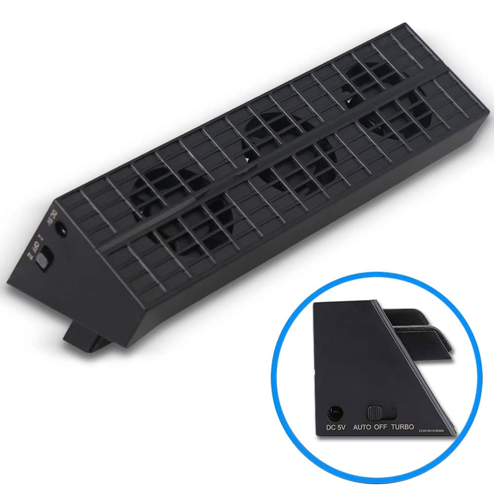 Linkhood Cooling Fan for PS4 Slim, External USB Cooler Game Console Cooling Fan with Extra USB3.0 Port for Sony PlayStation 4 Slim Console (for PS4