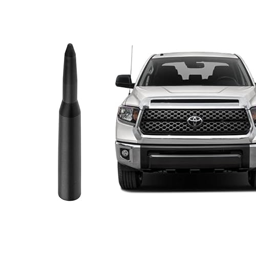 PYGHAP Stylish Short Antenna Compatible with Toyota Tundra Tacoma Trucks, 4" Short Aluminum Antenna, Car Wash Proof