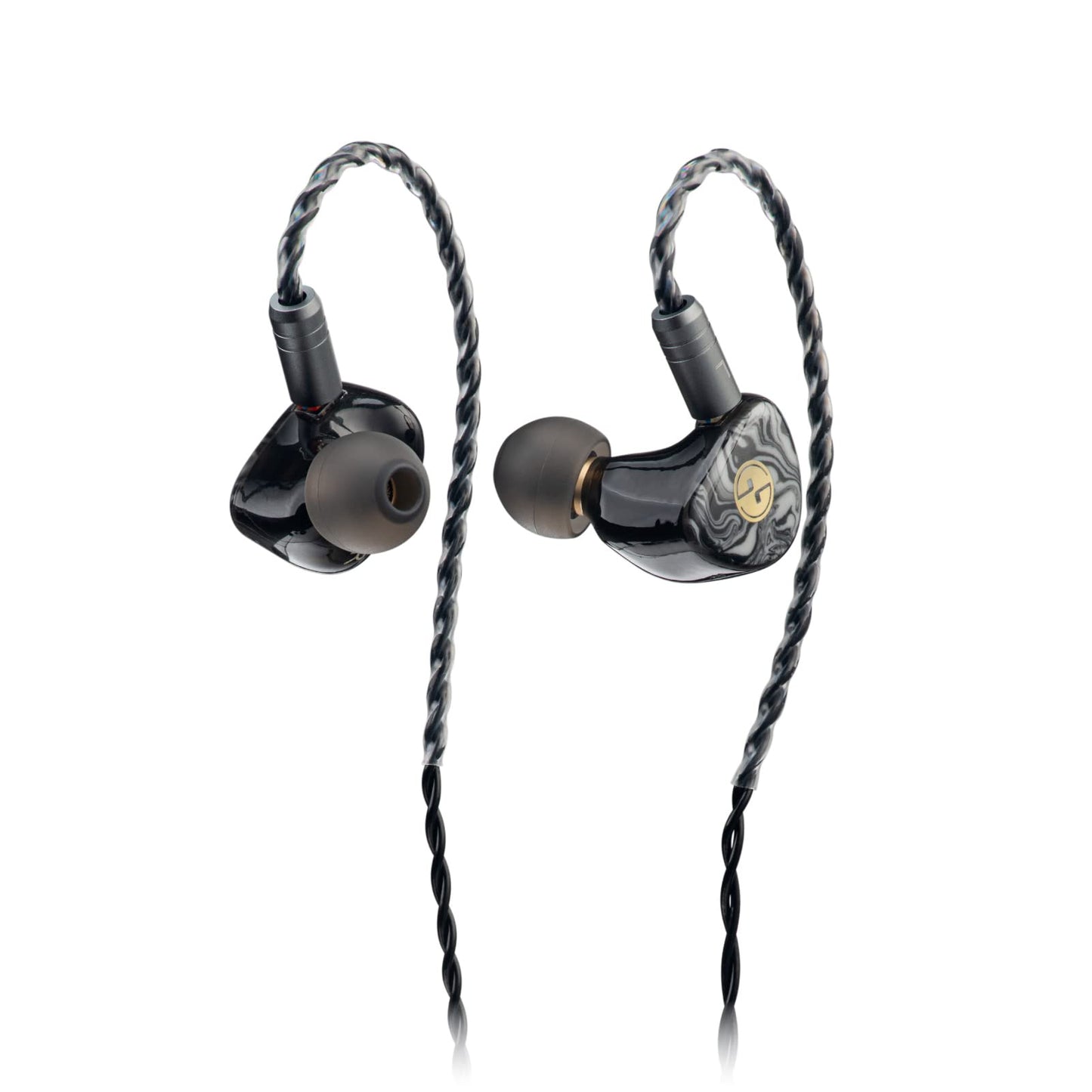 TINHIFI T3 Plus 10mm LCP Dynamic Driver IEM, HiFi Wired Earbuds with Balanced Sound & Deep Bass, 3D Printed Marble Texture Shell, Detachable 2Pin