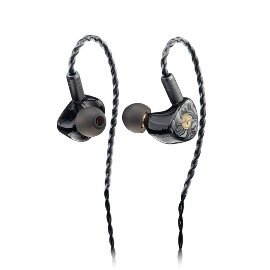 TINHIFI T3 Plus 10mm LCP Dynamic Driver IEM, HiFi Wired Earbuds with Balanced Sound & Deep Bass, 3D Printed Marble Texture Shell, Detachable 2Pin