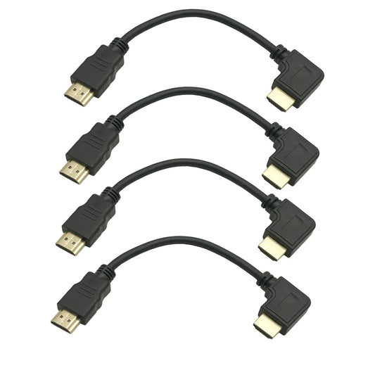 MMNNE 8K HDMI Cable Angled 4Pack 8Inch Short 90 Degree HDMI 2.1 Right Angle Male to Male 48Gpbs,8K@60hz 4K@120hz 144Hz eARC HDR10 4:4:4 HDCP 2.2