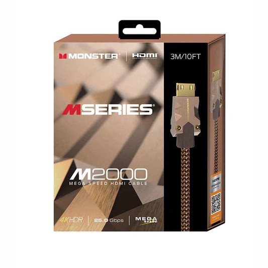 Monacor MSERIES M2000,HDMI 3M,25GBPS MHV1-1016-US 5 Feet