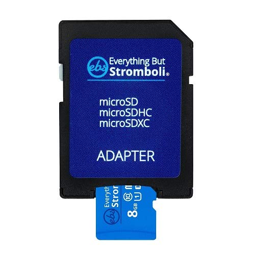 Everything But Stromboli 8GB MicroSD Memory Card for Kids Camera Class 10 U1 UHS-1 SDHC 8G Micro SD Card with Adapter