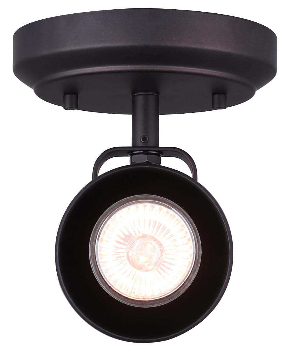 CANARM ICW622A01ORB10 LTD Polo 1 Light Ceiling/Wall, Oil Rubbed Bronze with Adjustable Head , Oil-rubbed Bronze