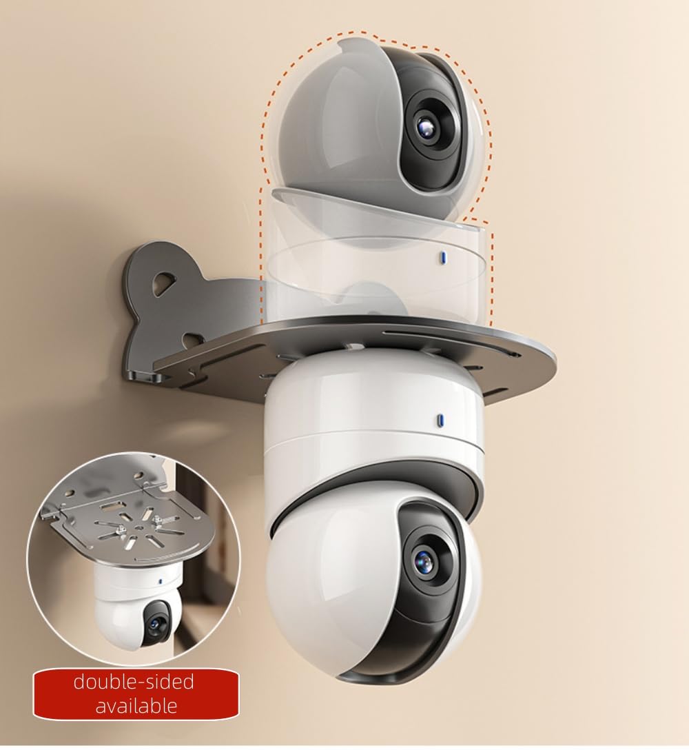 SamIdea 2 Sets Heavy-Duty Steel L-Shaped Security Camera Mount Bracket - Universal Fit for Dome & Turret Cameras, Built-in Wire Management, Ideal