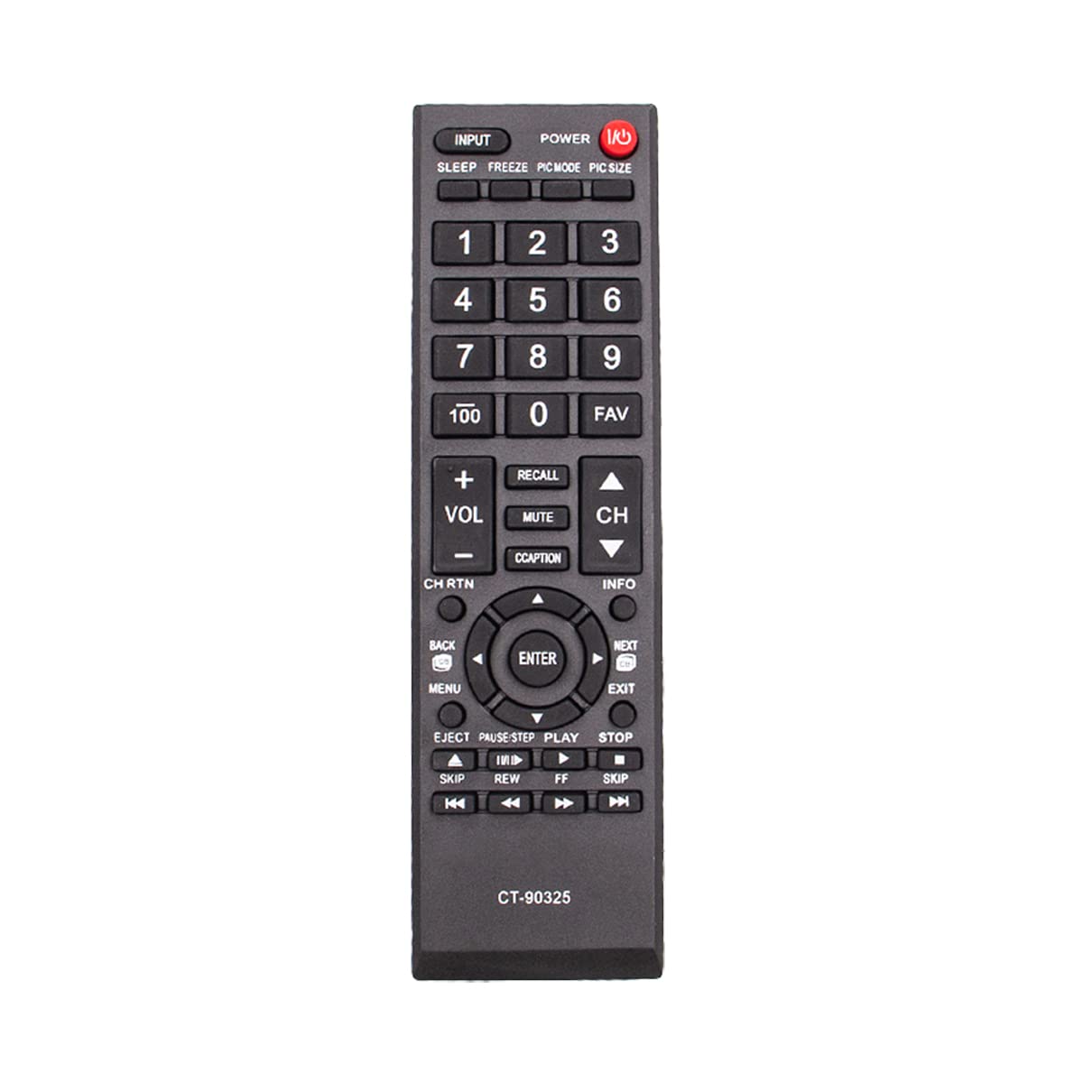 GHUST CT-90325 CT90325 Replacement Remote Control for Toshiba TV 32L1300U 32L1350 32L1350U 32L1400 32L1400U 32L2200 32L2200U 32L2300 32L2300U 32L4200