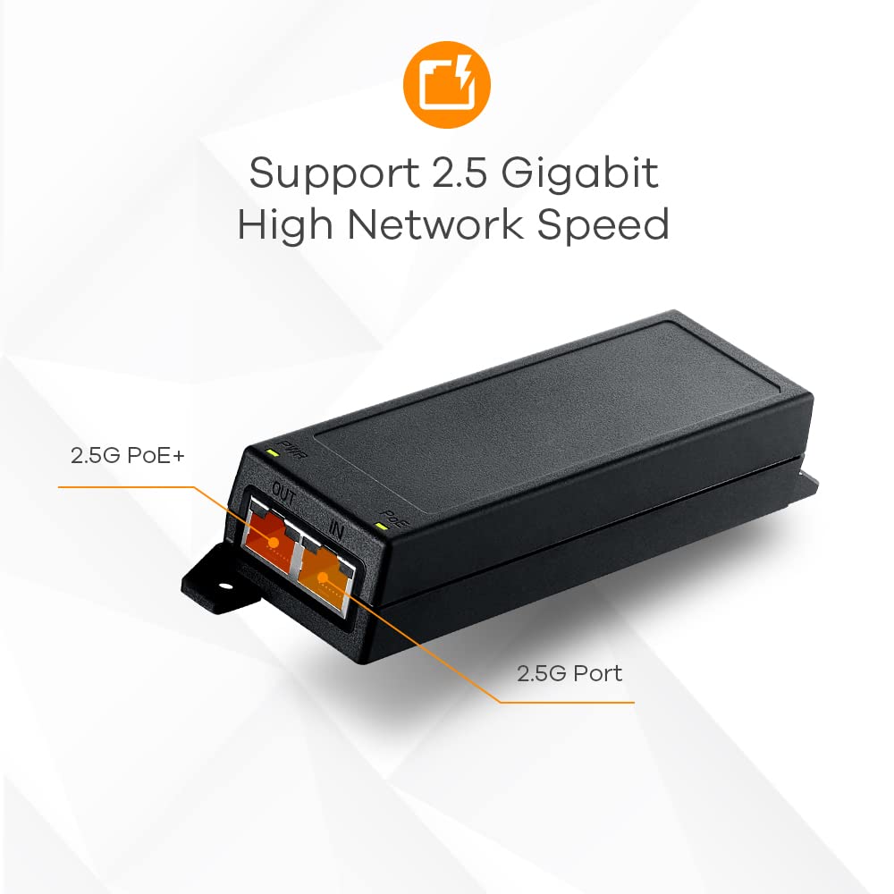 Zyxel Single port Powerinjector | 1-2.5G MultiGig 802.3at PoE+ Injector | Simple Plug and Play | IEEE 802.3af/at