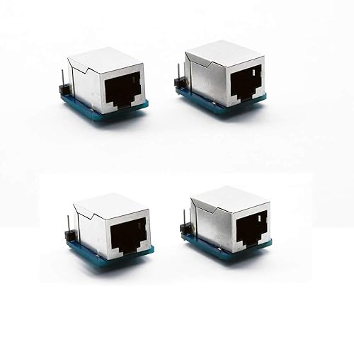 Treedix 4 Pcs RJ45 8-pin Connector (8P8C) and Breakout Board Kit Compatible with Ethernet DMX-512 RS-485 RS-422 RS-232 (Unassambled)