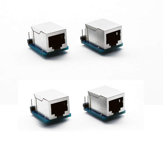 Treedix 4 Pcs RJ45 8-pin Connector (8P8C) and Breakout Board Kit Compatible with Ethernet DMX-512 RS-485 RS-422 RS-232 (Unassambled)