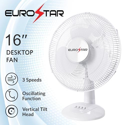 EUROSTAR FDF16W 16" Oscillating Desktop Fan