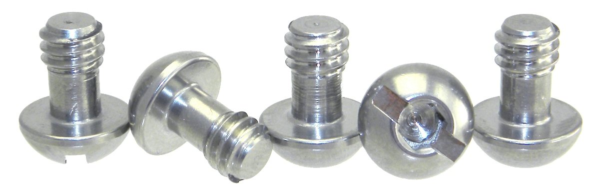 Cap SS Steel Screws 1/4" Tripod Quick Release QR Plate Camera Hex/Slot Combo (5)
