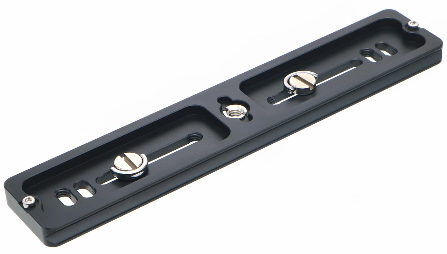 HITHUT PU-200 200mm Universal Lengthened Quick Release Plate Slide Rail with D-Ring Screw for Tripod Ball Head DSLR Camera, Arca-Swiss Compatible