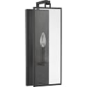 Capital Lighting 625111MB Rylann Mid-Century Antiqued Rain Glass Wall Sconce, 1-Light 60 Watt, 17" H x 6" W, Matte Black